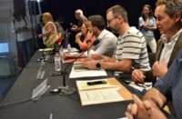 Acacio (Vox) dirigint-se al públic, abans de l'acte. Autor: J.d.A.