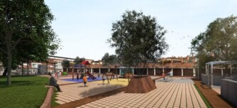 Render de la transformació de la plaça Mossèn Geis. Autor: cedida