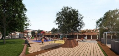 Render de la transformació de la plaça Mossèn Geis. Autor: cedida