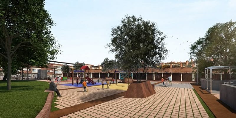 Render de la transformació de la plaça Mossèn Geis. Autor: cedida