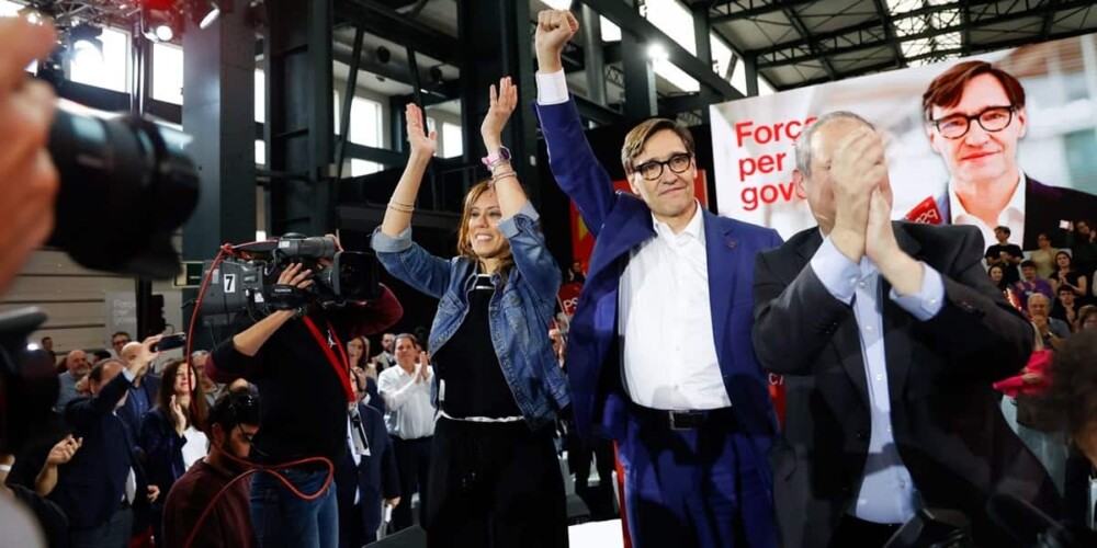 Foto portada: Marta Farrés, Salvador Illa i Jordi Hereu, a l'abril a Fira Sabadell. Autor: David Jiménez.