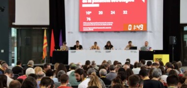 Un moment de l'Assemblea Nacional de la CUP a Fira Sabadell. Autor: ACN