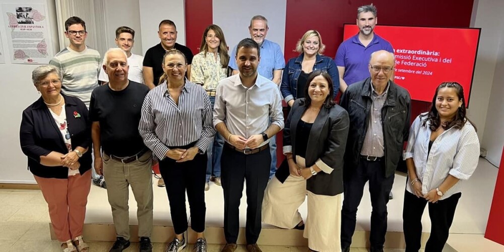 Foto de portada: Nova executiva local, amb Pol Gibert al centre. Autor: Cedida