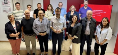 Foto de portada: Nova executiva local, amb Pol Gibert al centre. Autor: Cedida