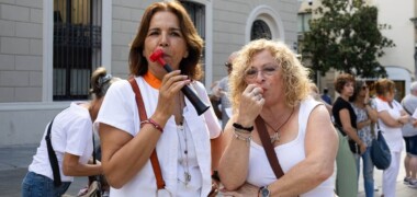 Protesta de treballadores de la neteja dels equipaments municipals. Autora: Alba Garcia.