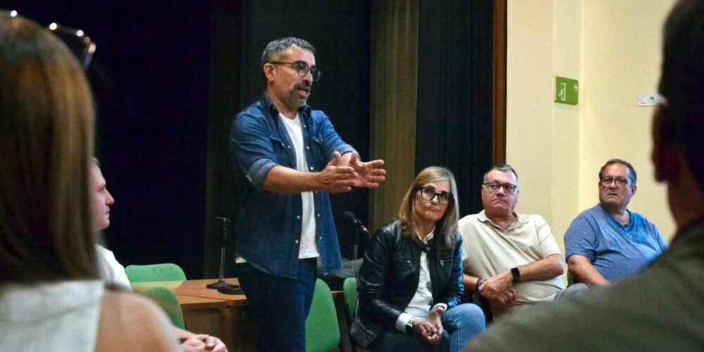 Gabriel Fernàndez i Anna Piñol, a la presentació de Foc Nou a Sabadell. Autor: Jordi M.