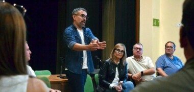 Gabriel Fernàndez i Anna Piñol, a la presentació de Foc Nou a Sabadell. Autor: Jordi M.
