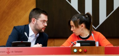 Foto portada: el primer tinent d'alcaldessa, Eloi Cortés, i l'alcaldessa de Sabadell, Marta Farrés. Autor: David Jiménez.