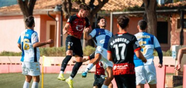 Foto de portada: Diego Cámara, en una disputa de pilota. @RDCMallorcaBase, via X