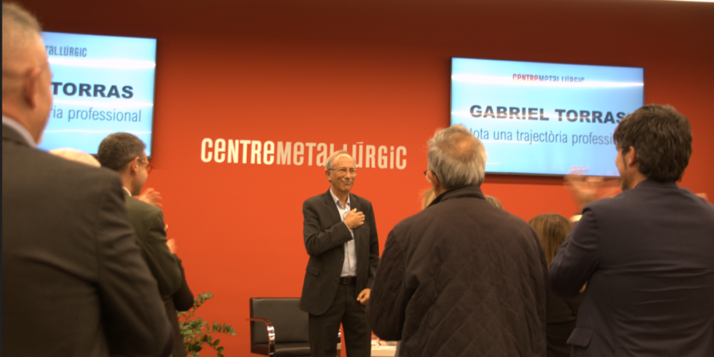 Foto de portada: Gabriel Torras, al seu homenatge al Centre Metal·lúrgic. Autor: cedida.