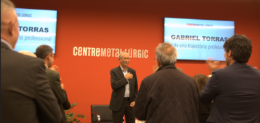 Foto de portada: Gabriel Torras, al seu homenatge al Centre Metal·lúrgic. Autor: cedida.