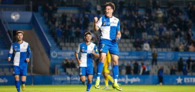 La celebració d'un gol de Ripoll. Autora: Dihör