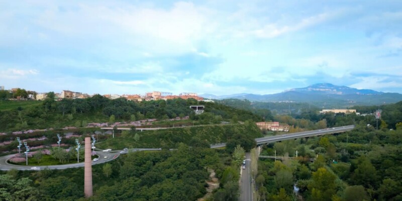 Connexió entre la Ronda Nord i el pont de Castellar, amb la nova rotonda en primer terme. Font: Ajuntament. 