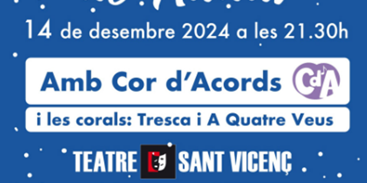 El cartell del Concert de Nadal de Cor d'Acords. Autor: cedida