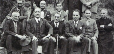 Excursió a Sitges de la Junta del Gremi de Fabricants (15 febrer 1925). Ramon Picart el primer de la segona fila. Joan Colomer/ERP. Ramon Picart el primer de la segona fila. Joan Colomer/ERP.