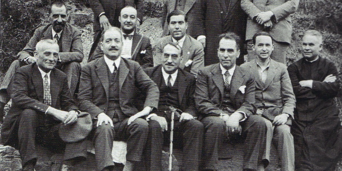 Excursió a Sitges de la Junta del Gremi de Fabricants (15 febrer 1925). Ramon Picart el primer de la segona fila. Joan Colomer/ERP. Ramon Picart el primer de la segona fila. Joan Colomer/ERP.