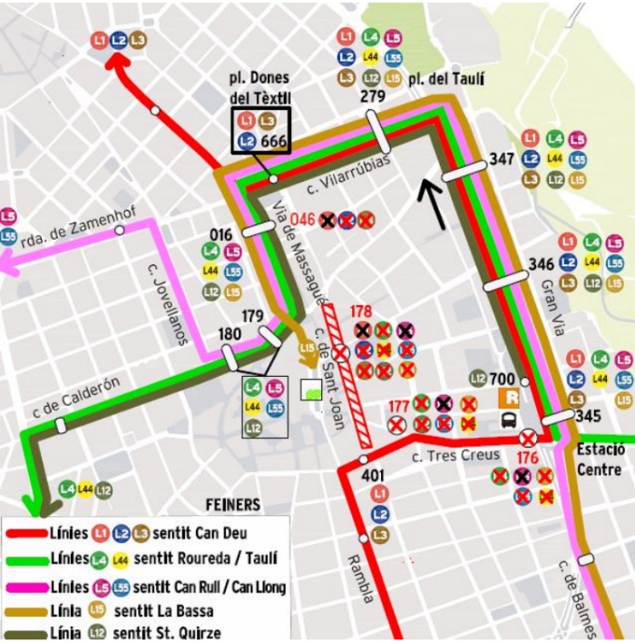 Així quedarà la mobilitat en bus. Font: TUS. 