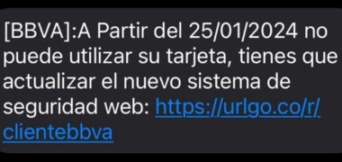 Missatge estafa BBVA