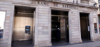 Oficina del Banc Sabadell a la plaça Sant Roc. Autor: D.Jiménez.