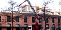 Exterior de la biblioteca Vapor Badia, tancada per obres des de desembre de 2024. Autor: D.Jiménez.