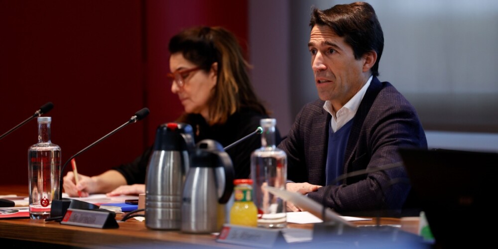 El vicepresident de la Cambra i president de la Comissió d'Empresa, Leo Torrecilla, aquest dimarts. Autor: D.Jiménez.