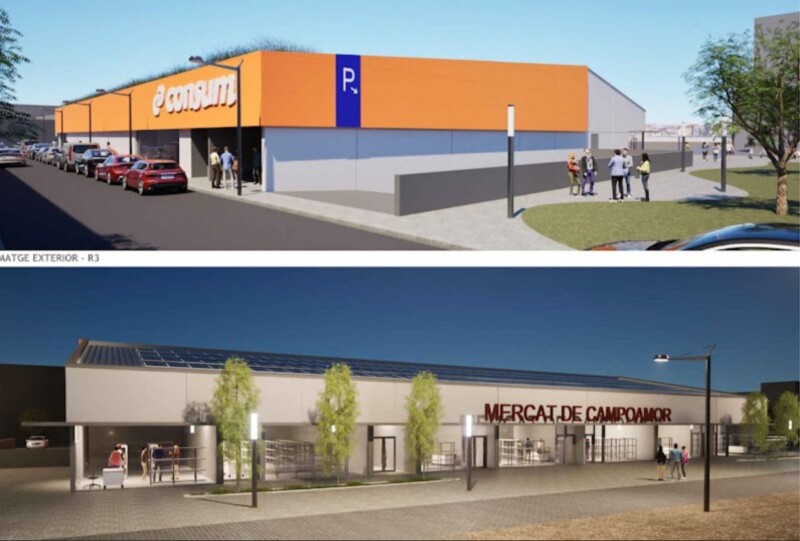 Futur Mercat de Campoamor, amb un supermercat Consum. Autor: Ajuntament.