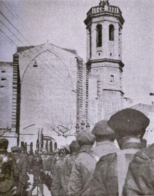 Tropes de la divisió Frecce Azzurre i Littorio, formades a la plaça Sant Roc, 27 de gener de 1939