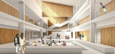 Foto portada: vista interior del projecte de l'Institut Arraona. Autor: Educació.