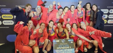 Foto de portada: Selecció espanyola de waterpolo, guanyadora de la Divisió 1. RFEN