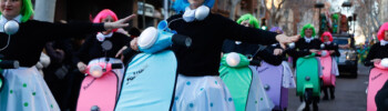 Foto portada: comparsa del Club Falcons, a la rua de Carnaval de 2024. Autor: D.Jiménez.