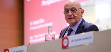 El president del BS, a la conferència 'Perspectives econòmiques 2025'. Autor: D.Jiménez.