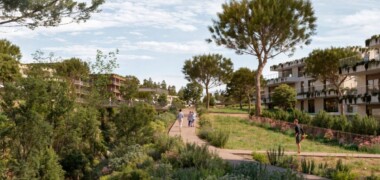 Simulació del districte que es vol construir a l'antic camp de golf de Sant Cugat.