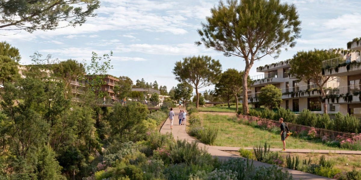 Simulació del districte que es vol construir a l'antic camp de golf de Sant Cugat.