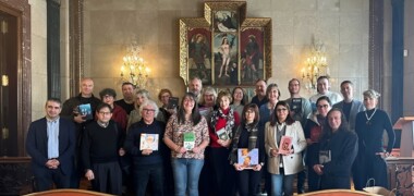 Foto de portada: Presentació del programa de Sant Jordi, avui al Gremi de Fabricants. Ajuntament de Sabadell