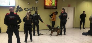 Operatiu policial a l'estació de Sabadell Nord. Autor: cedida.