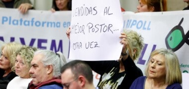 Una treballadora de Serveo, al ple. Autor: D.Jiménez.