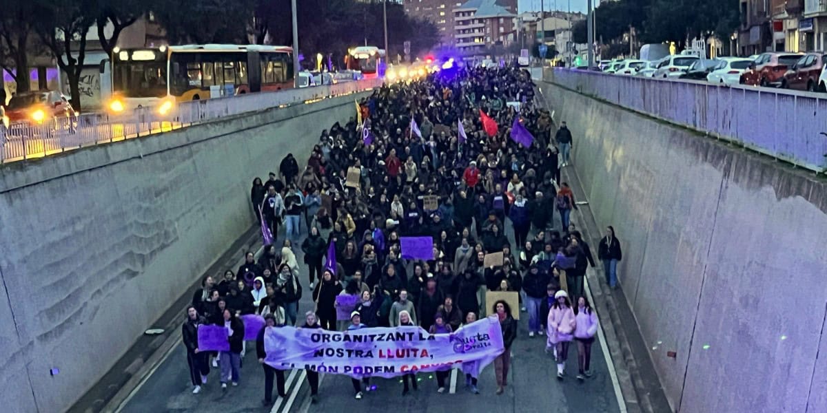 Un moment de la manifestació del 8-M. Autor: Jordi M.