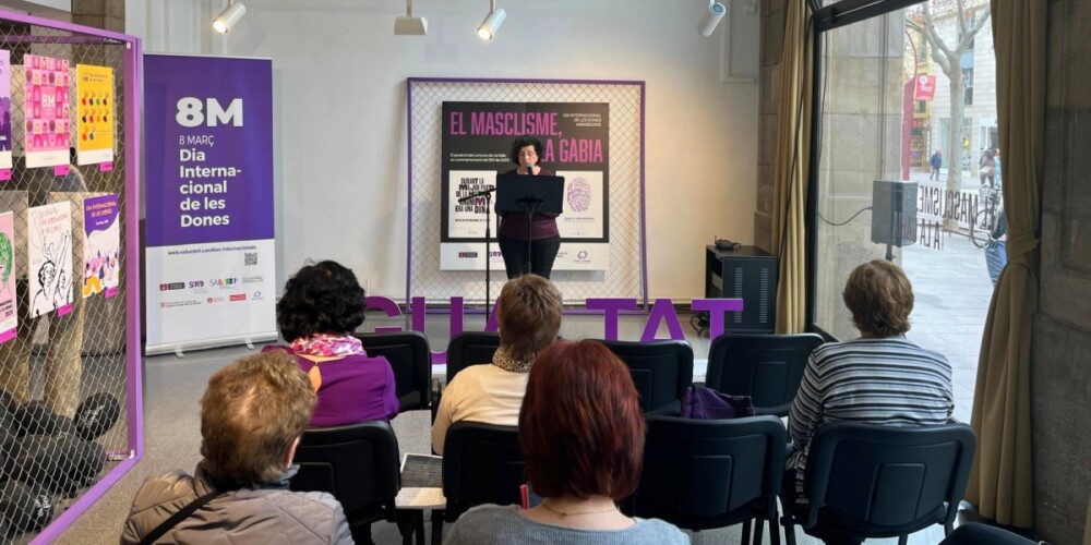 Un moment de l'acte del 8M, aquest dimarts. Autor: Jordi M.