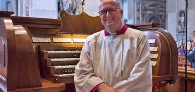 Josep Solé, organista de la Basílica de Sant Pere. Autor: cedida.