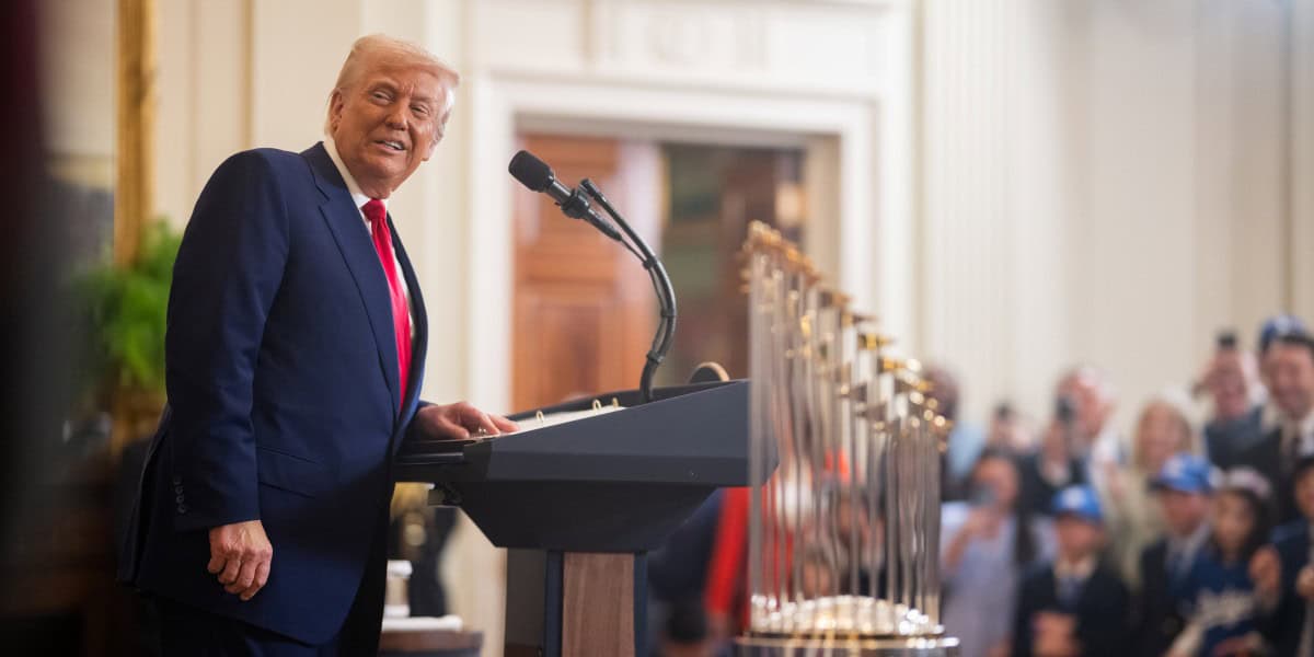 Donald Trump, en un acte a la Casa Blanca.