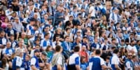 Aficionats del Sabadell, a la Nova Creu Alta. Autor: CES.