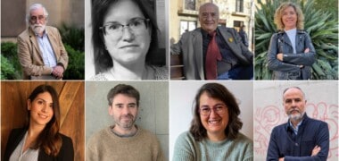 Autors d'esquerra a dreta i de dalt a baix: Vicenç Villatoro, Elisabet Jané, Dionosio GIménez, Francesca Rodríguez, Amanda, David Vila i Ros, Carme Falguera i David Serrano.