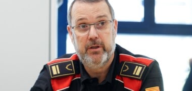 L'intendent de l'Àrea Bàsica Policial (ABP) de Sabadell, Enric Cervelló, en una entrevista. Autor: D.Jiménez.
