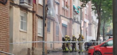 Incendi al carrer Prullans. Autor: cedida / @utorresshots