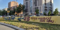 Un mural per commemorar el Dia de les Dones per la Pau i el Desarmament