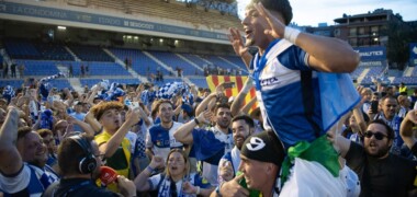 Foto portada: èxtasi arlequinat a la Condomina. Autor: CE Sabadell via X.
