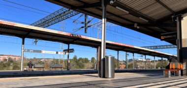 Estació de la línia R8 de Rodalies. Autor: ACN.