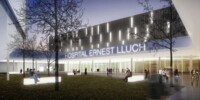 'Render' del possible hospital lleuger Ernest Lluch, entre Ripollet i Montcada i Reixac.