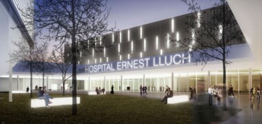 'Render' del possible hospital lleuger Ernest Lluch, entre Ripollet i Montcada i Reixac.
