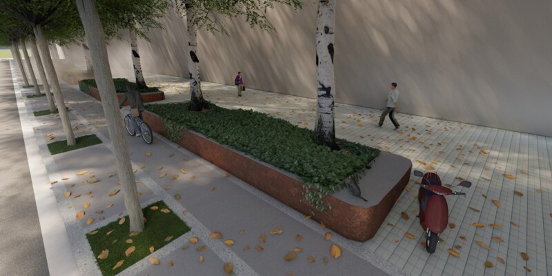 Render de les noves jardineres. Font: Ajuntament. 